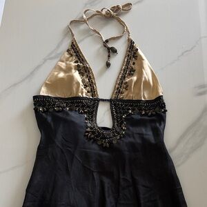 Marciano Black and Gold Embellished Camisole